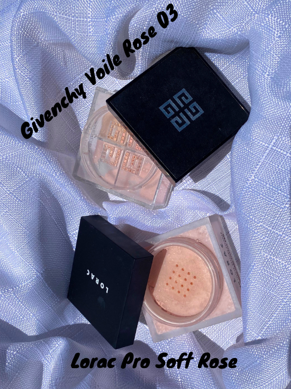 givency prisme libre voile rose and lorac pro soft rose powder